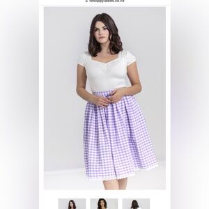 Hellbunny purple gingham skirt